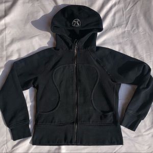 Lululemon black scuba zip up hoodie size 8 women’s